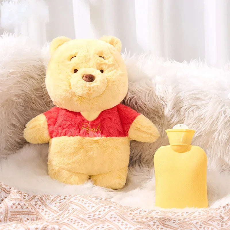 2025 Disney Stitch Plush Hot Water Bottle Kawaii Winter Extra Large Hot Water Bottle Home Water Filling Women's Birthday Present